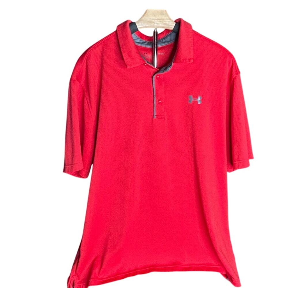 Under Armour Mens Red golf Polo men's size xxl
